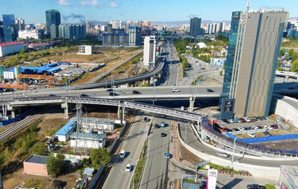 中企承建蒙古國(guó)最大互通立交橋建設(shè)完工