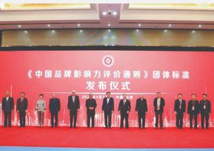 《中國品牌影響力評價通則》團體標(biāo)準(zhǔn)在京發(fā)布