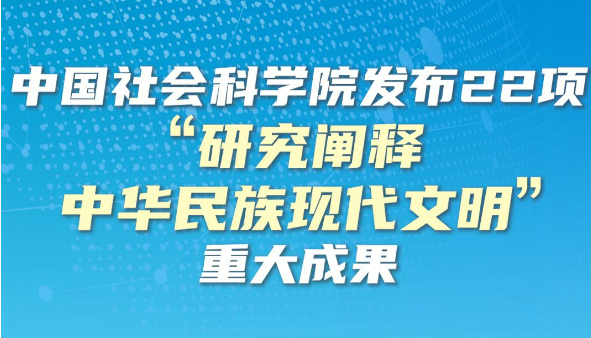 中國社會科學(xué)院發(fā)布22項“研究闡釋中華民族現(xiàn)代文明”重大成果