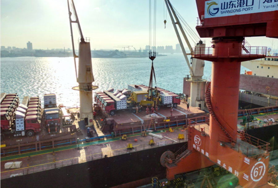 搭建“水水中轉(zhuǎn)”通道 山東港口助力中非件雜貨班輪擴能增量