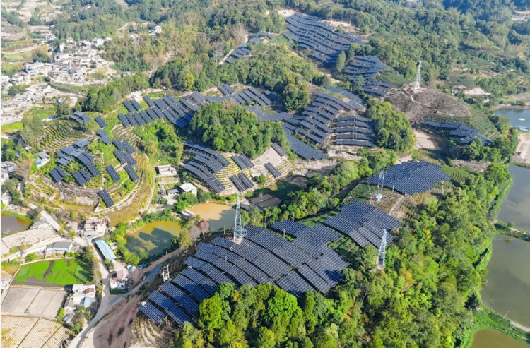 茶光互補 中廣核云南墨江碧溪235兆瓦光伏電站并網(wǎng)發(fā)電