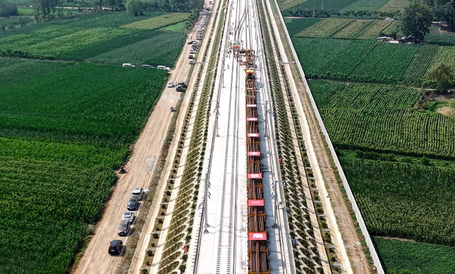 進(jìn)度條刷新！淮宿蚌城際鐵路開始全線鋪軌