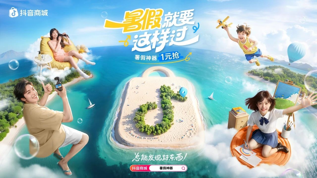 「暑假就要這樣過(guò)」挖出藏在抖音商城里的假日生意