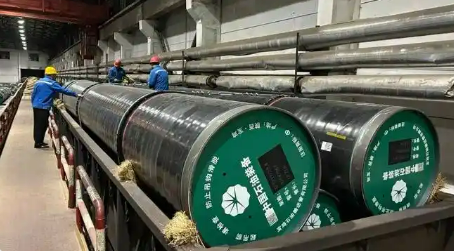 寶石管業(yè)為我國最大的煤制天然氣外輸管道項目生產(chǎn)鋼管1.7萬余噸