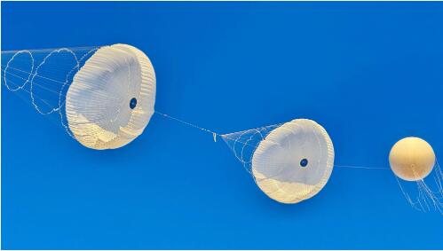 世界最大5000平方米高空風(fēng)力發(fā)電捕風(fēng)傘成功開傘