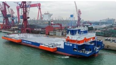 “領(lǐng)航者”海上火箭回收平臺成功交付