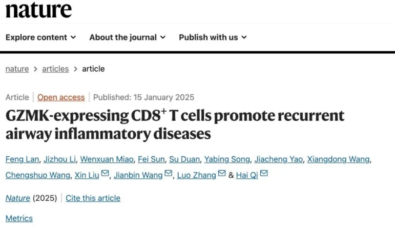 清華大學(xué)與北京同仁醫(yī)院團(tuán)隊(duì)發(fā)表研究 揭示慢性鼻病復(fù)發(fā)關(guān)鍵機(jī)制