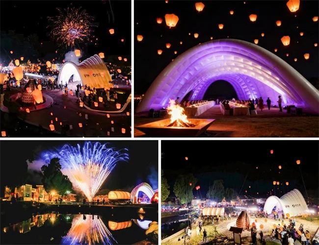 氣肋氣膜還能這么玩？音樂節(jié)、煙花秀……解鎖新文旅新體驗！